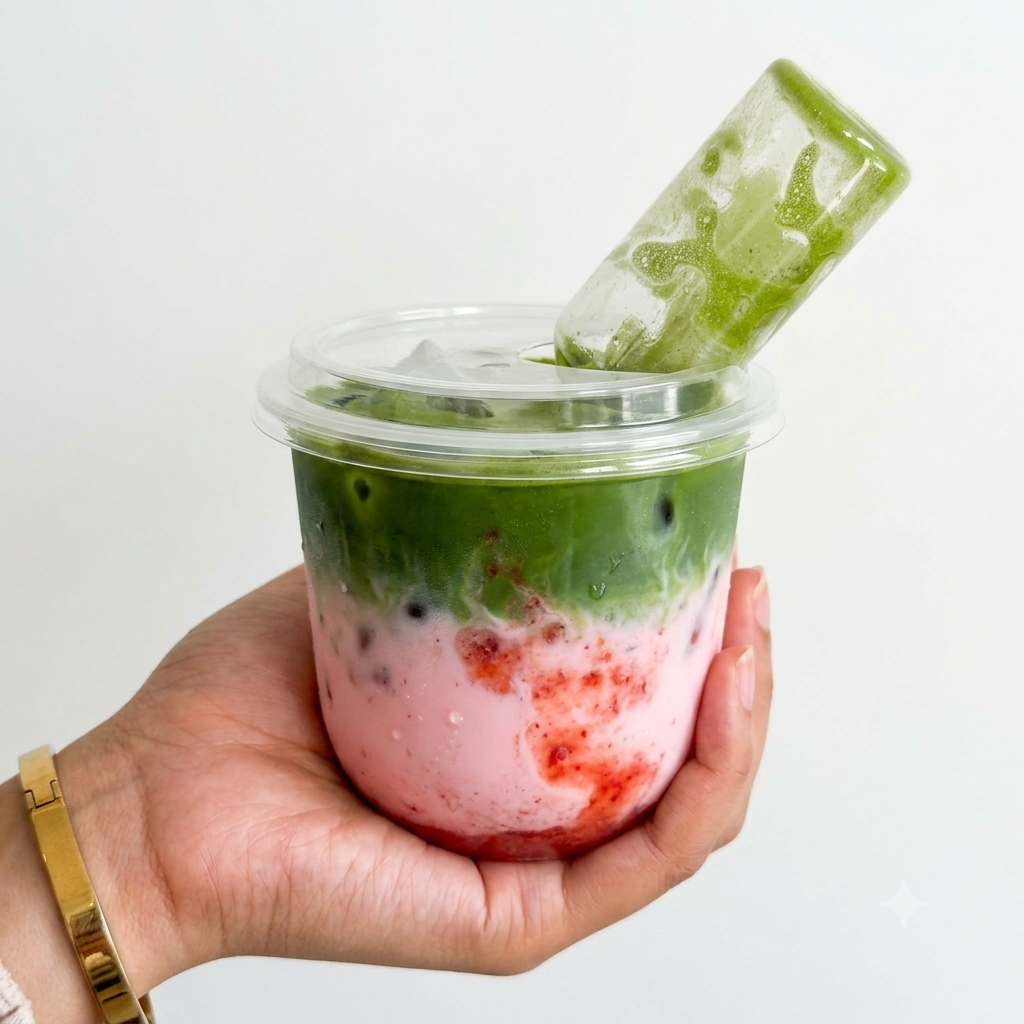 Strawberry Matcha Latte