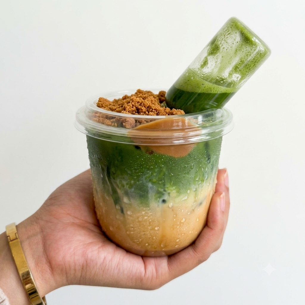 Biscoff Matcha Latte