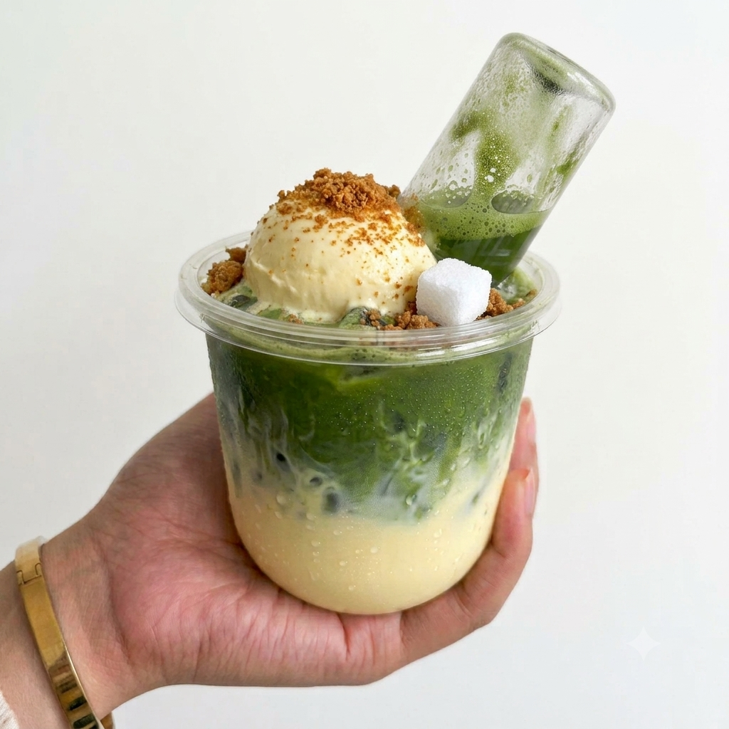 Banana Pudding Matcha Latte