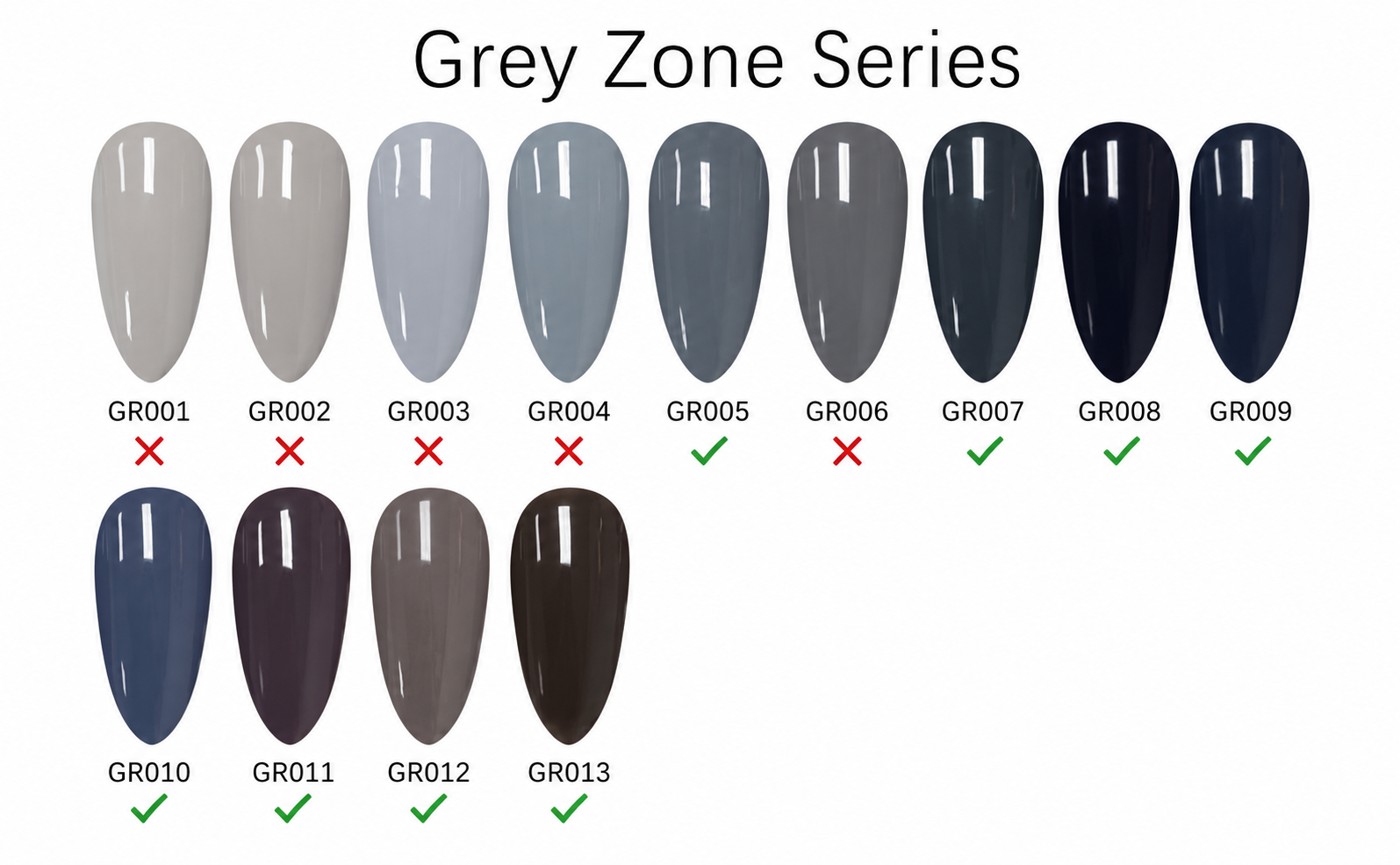 Mood Gel Polish Grey Zone Series _0