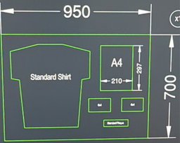 950x700mm shirt, a4, 4 6x4s and tb