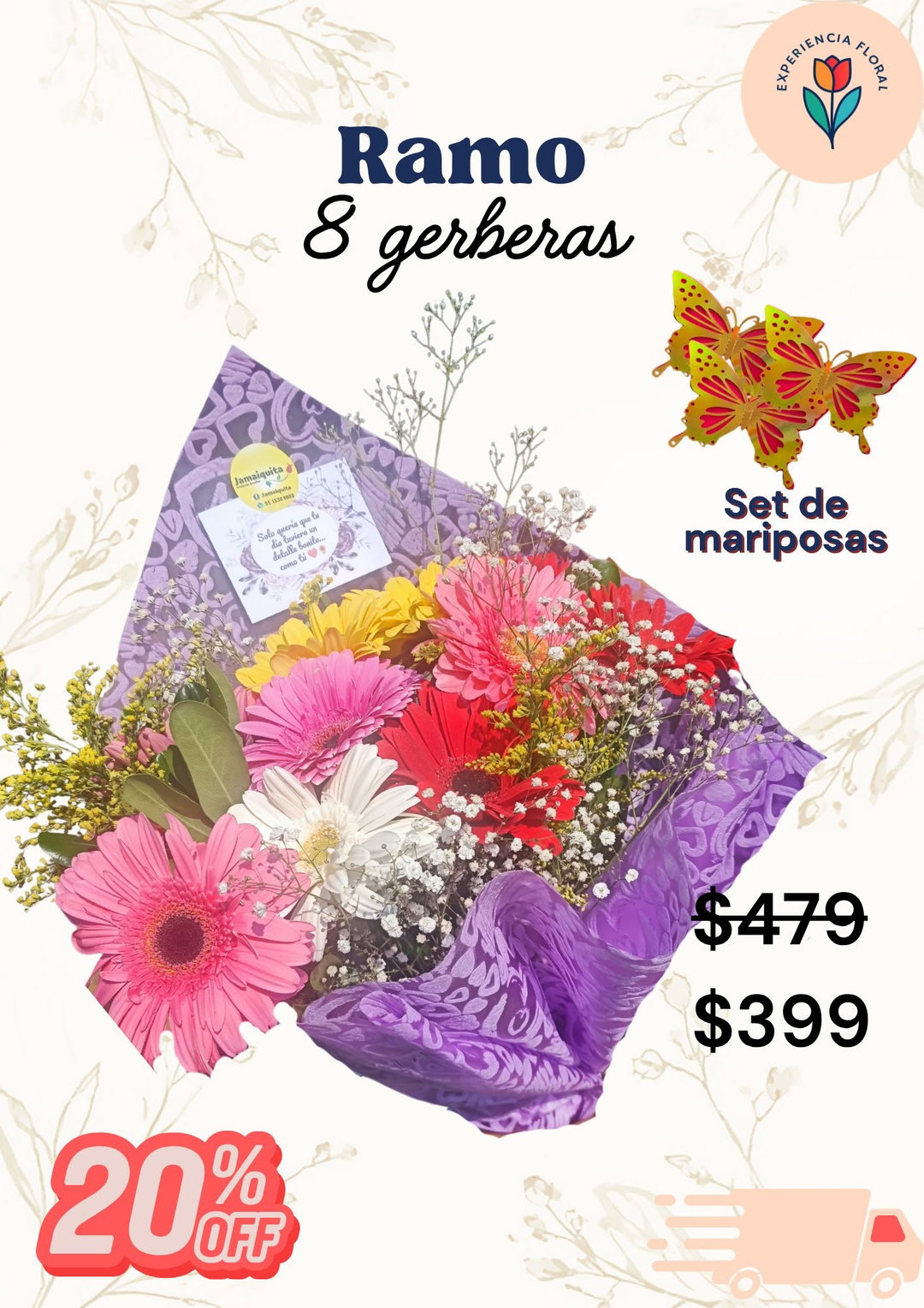 Ramo 8 gerberas