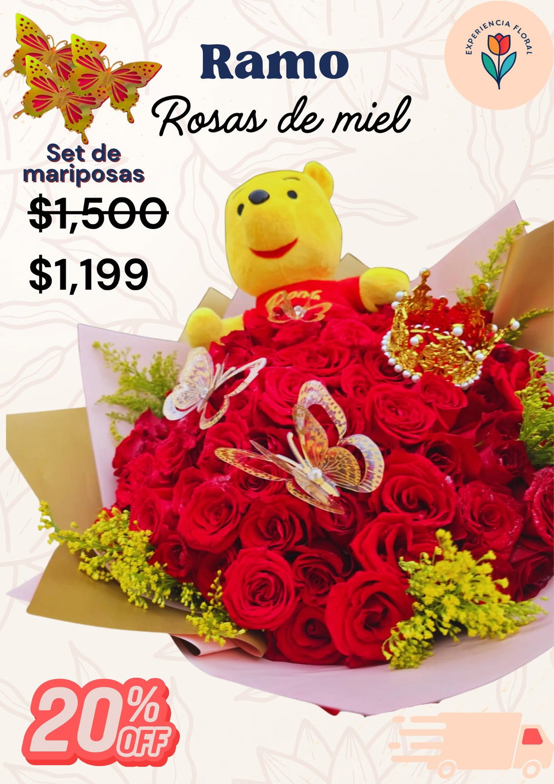 Ramo rosas de miel