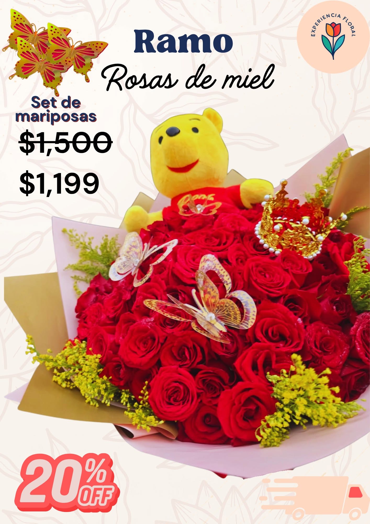 Ramo rosas de miel_0