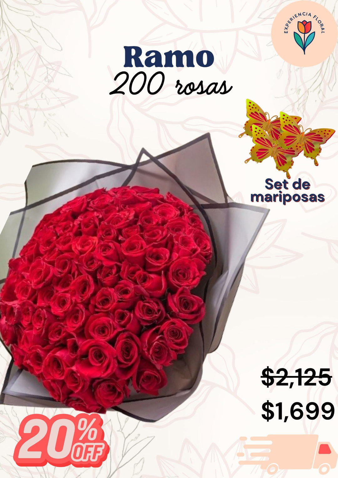 Ramo 200 rosas