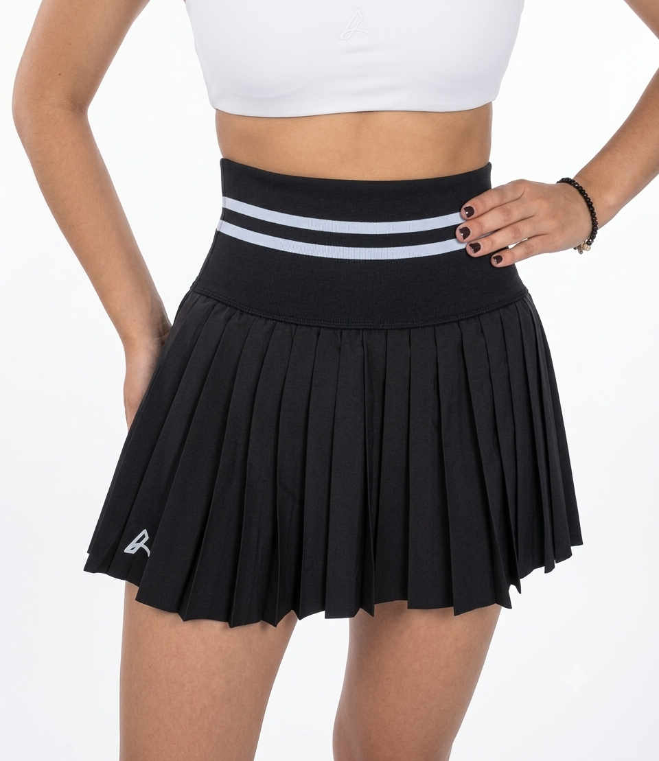 Falda negra con lineas blancas_0