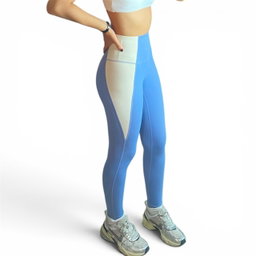Legging azul-beige