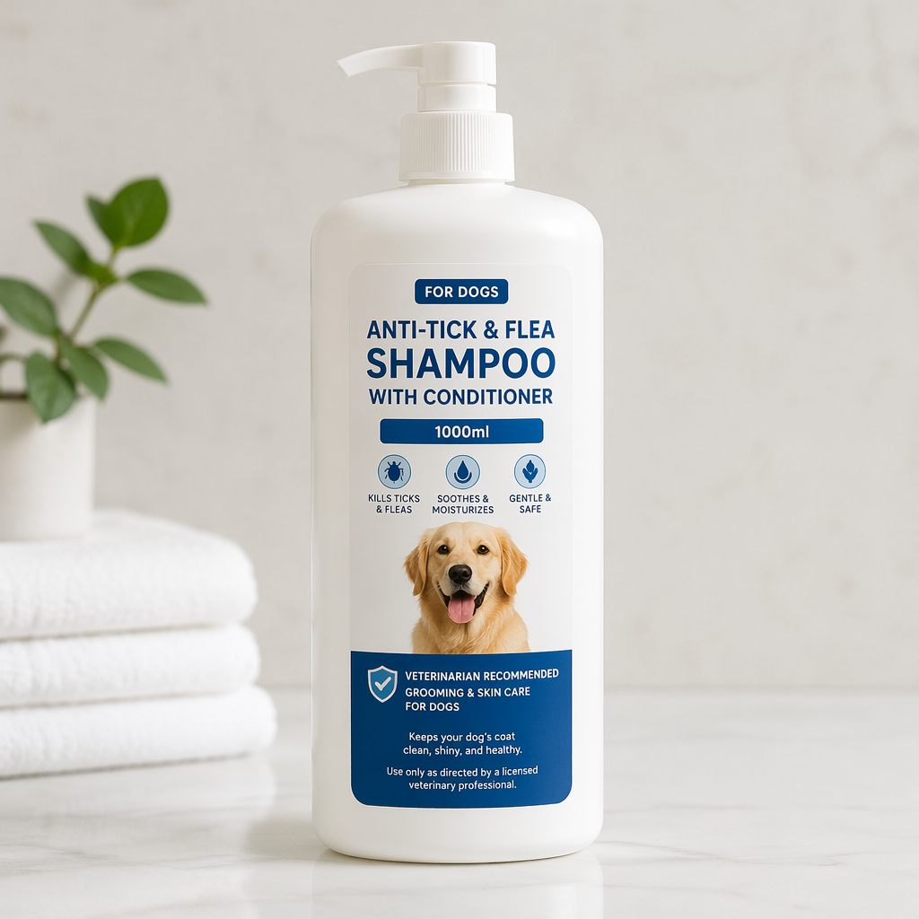 For Dogs - Anti-Tick & Flea Shampoo with Conditioner 1000ml_0
