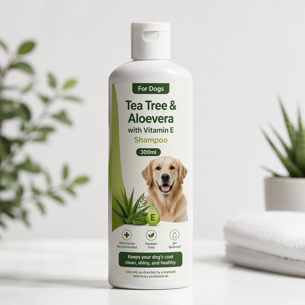 For Dogs - Tea Tree & Aloevera with Vitamin E Shampoo 300ml