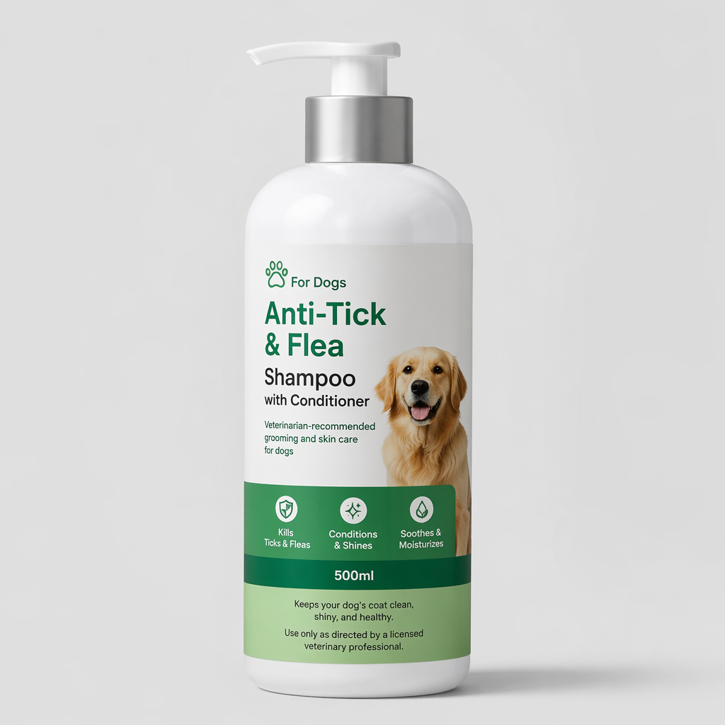 For Dogs - Anti-Tick & Flea Shampoo with Conditioner 500ml