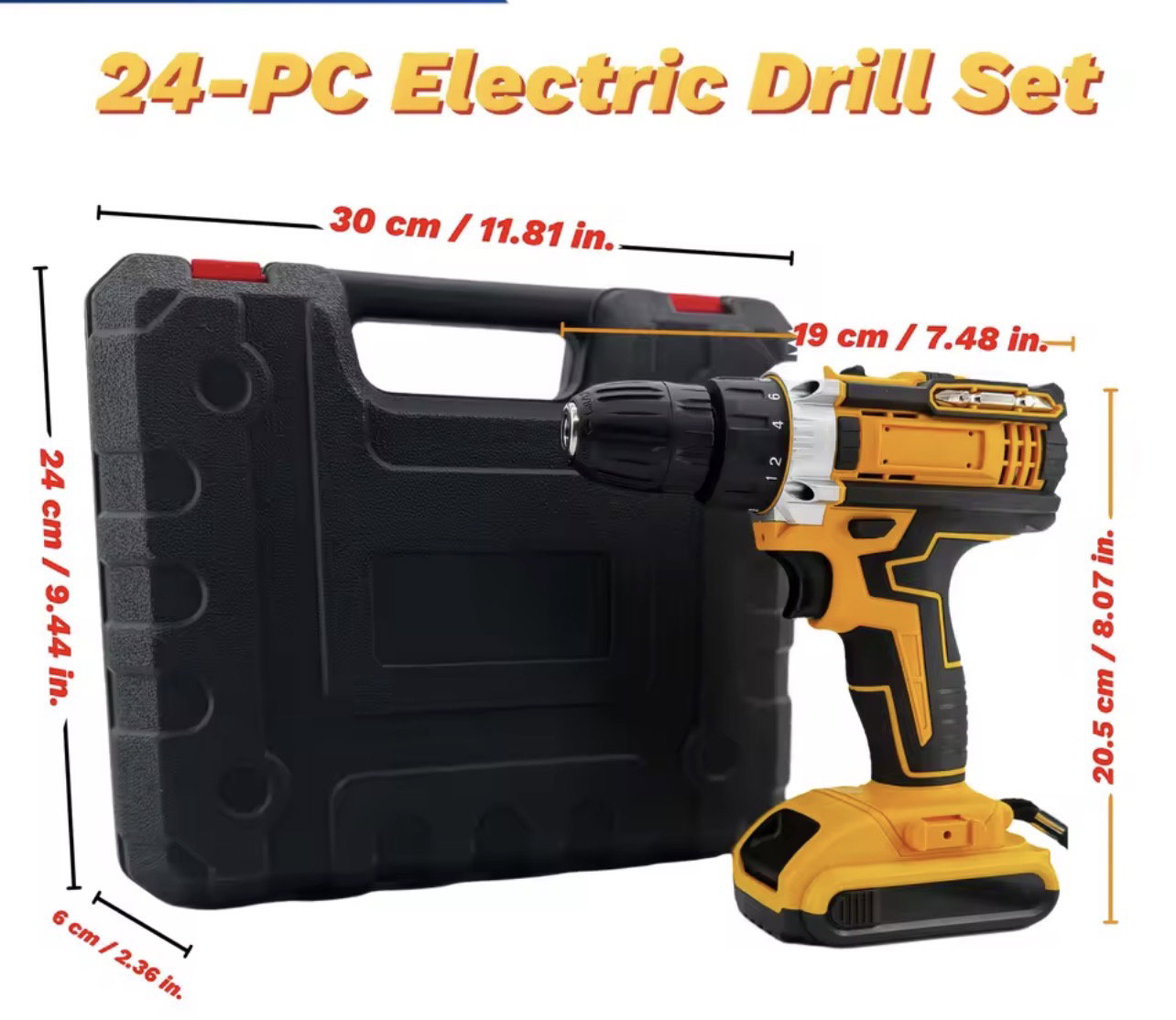 24-Piece Electric Drill Set/Screw Gun_5
