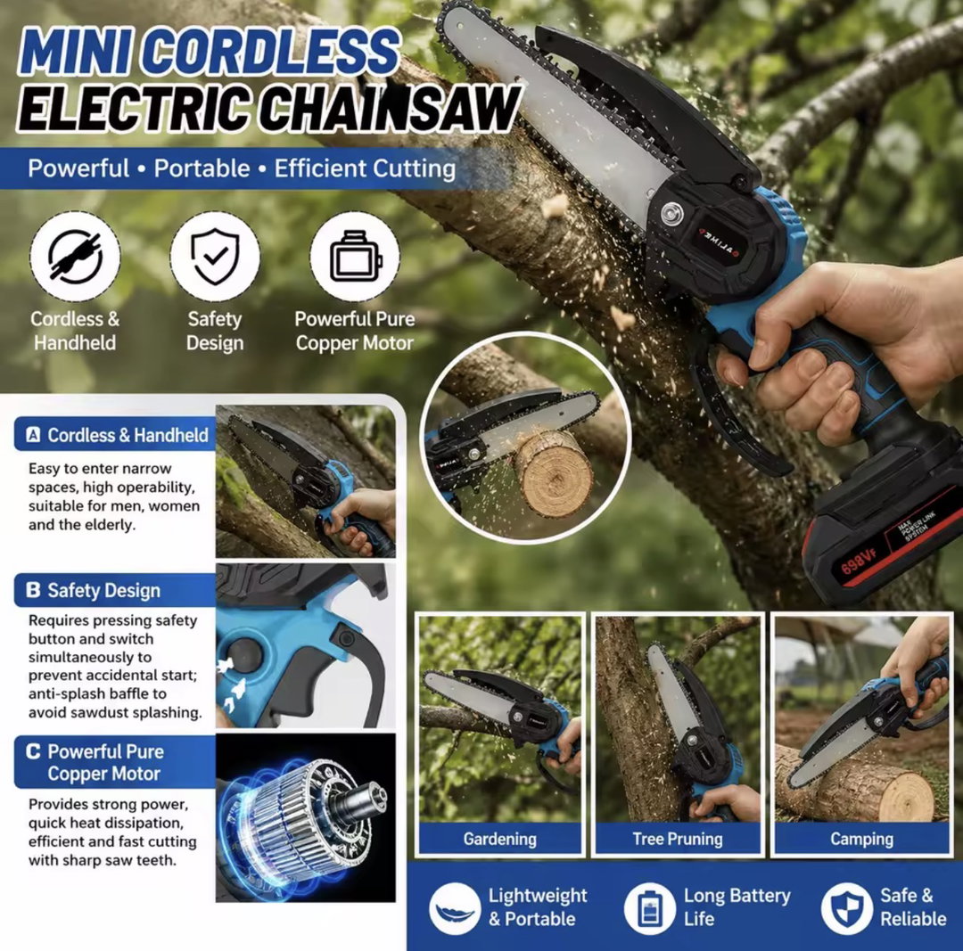 Mini Cordless Electric Chainsaw