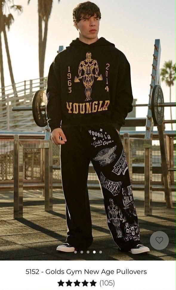 Sudadera YoungLA Gold's Gym Amarilla