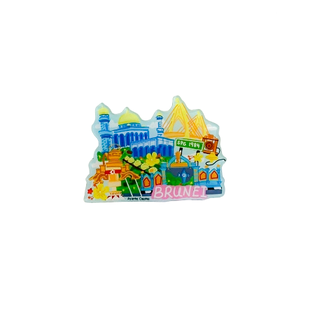 Brunei Brush (Blue) Acrylic Magnet
