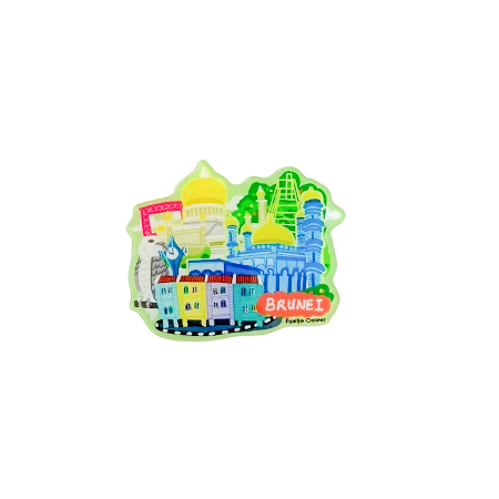 Brunei Brush (Green) Acrylic Magnet 
