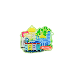 Brunei Brush (Green) Acrylic Magnet 