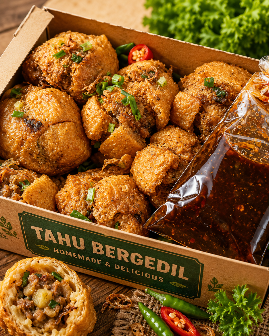 Tahu Bergedil 10pcs Frozen  - Beef Pre Order