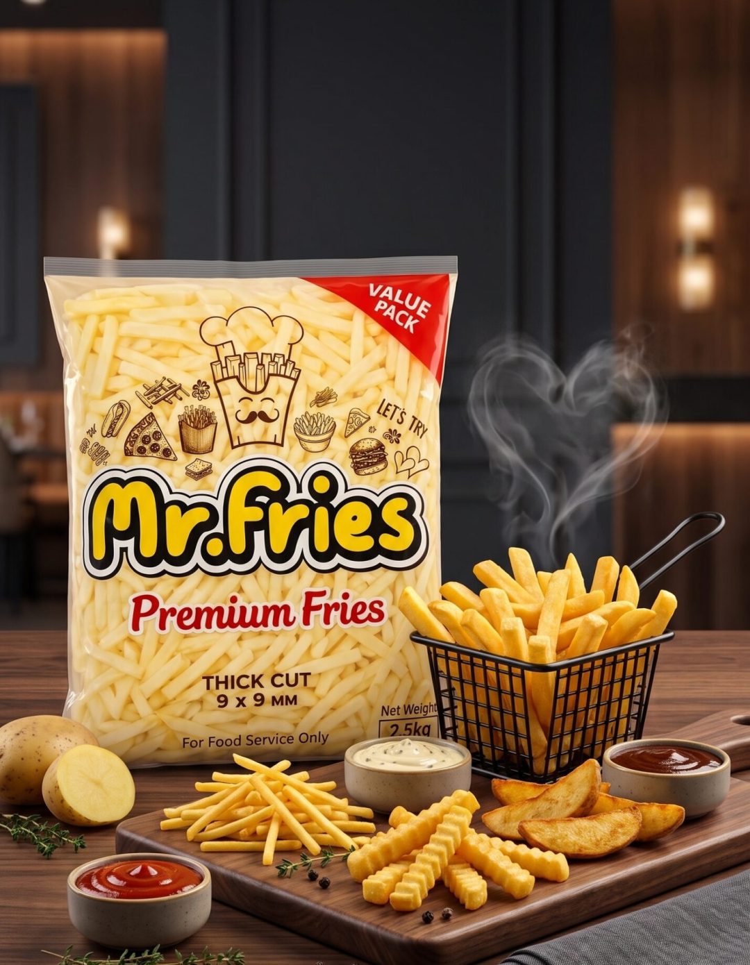 Mr Fries Plain Fries 9mm 1kg 