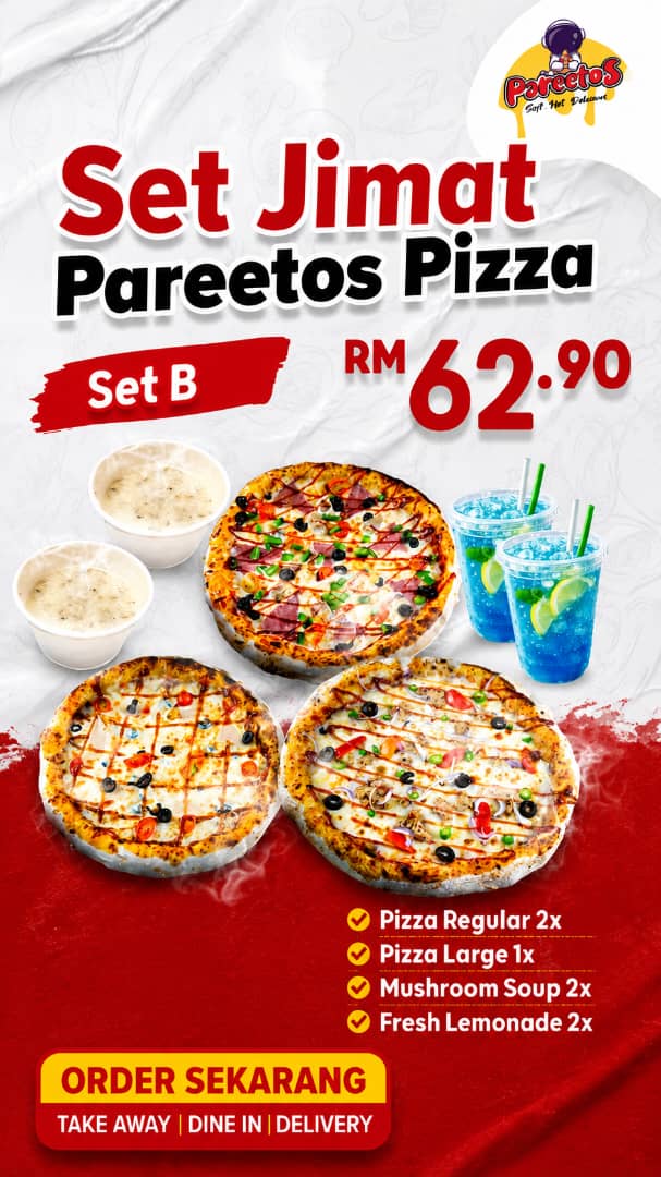 SET JIMAT PAREETOS PIZZA SET B