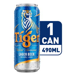 Tiger Lager Beer Can 490ml｜虎牌拉格啤酒490ml罐