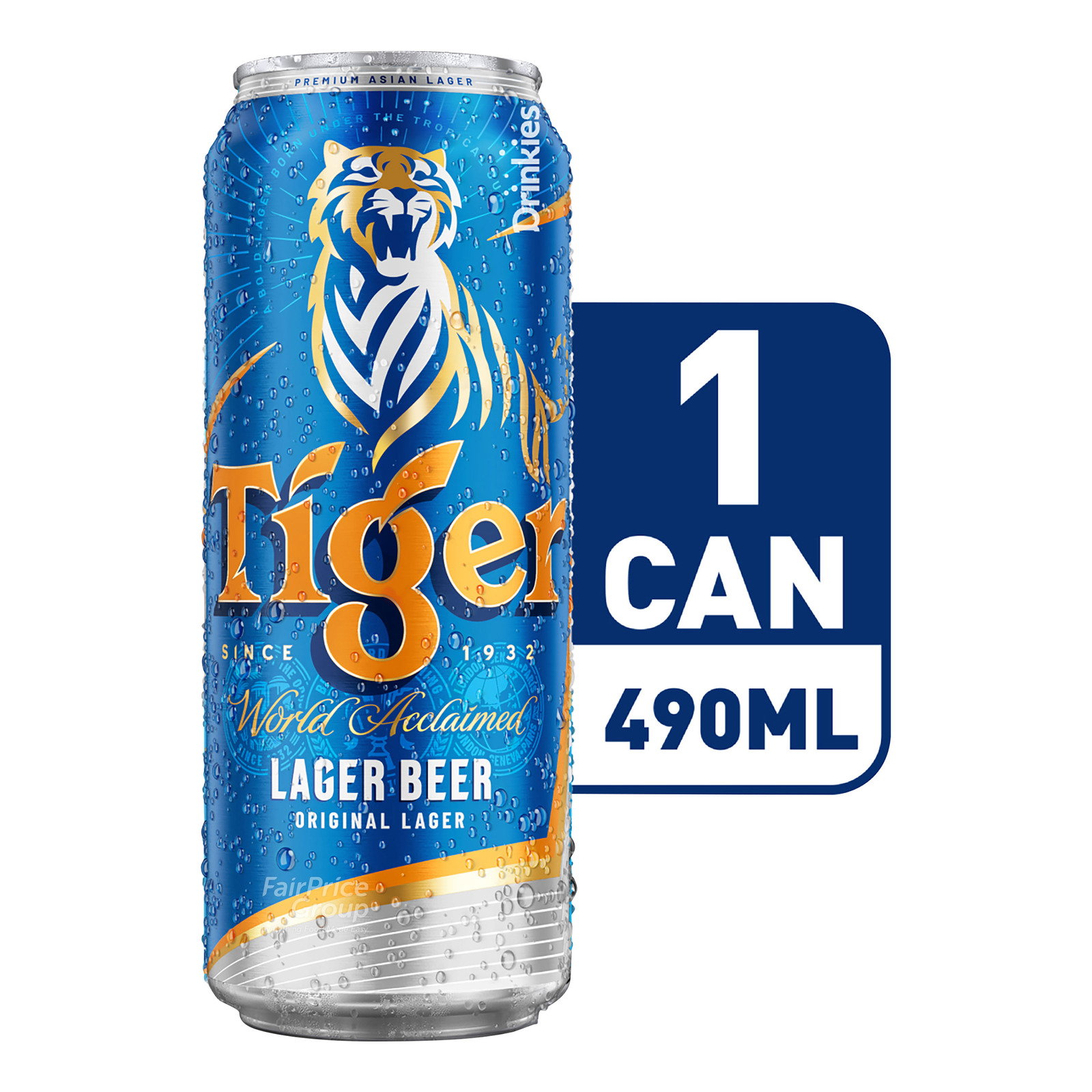 Tiger Lager Beer Can 490ml｜虎牌拉格啤酒490ml罐