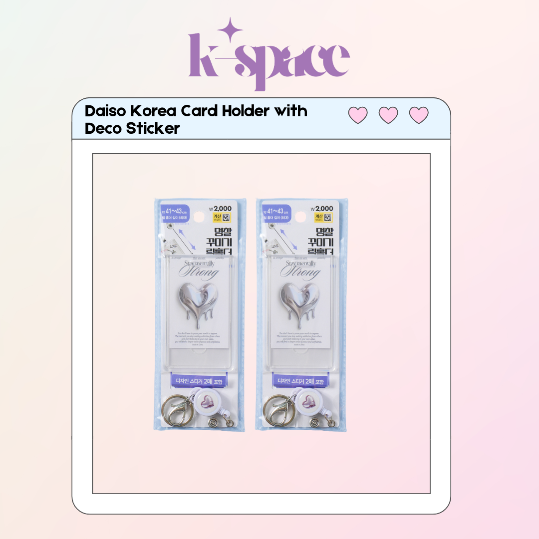 Daiso Korea Card Holder with Deco Sticker