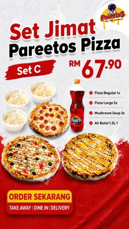 SET JIMAT PAREETOS PIZZA-SET C