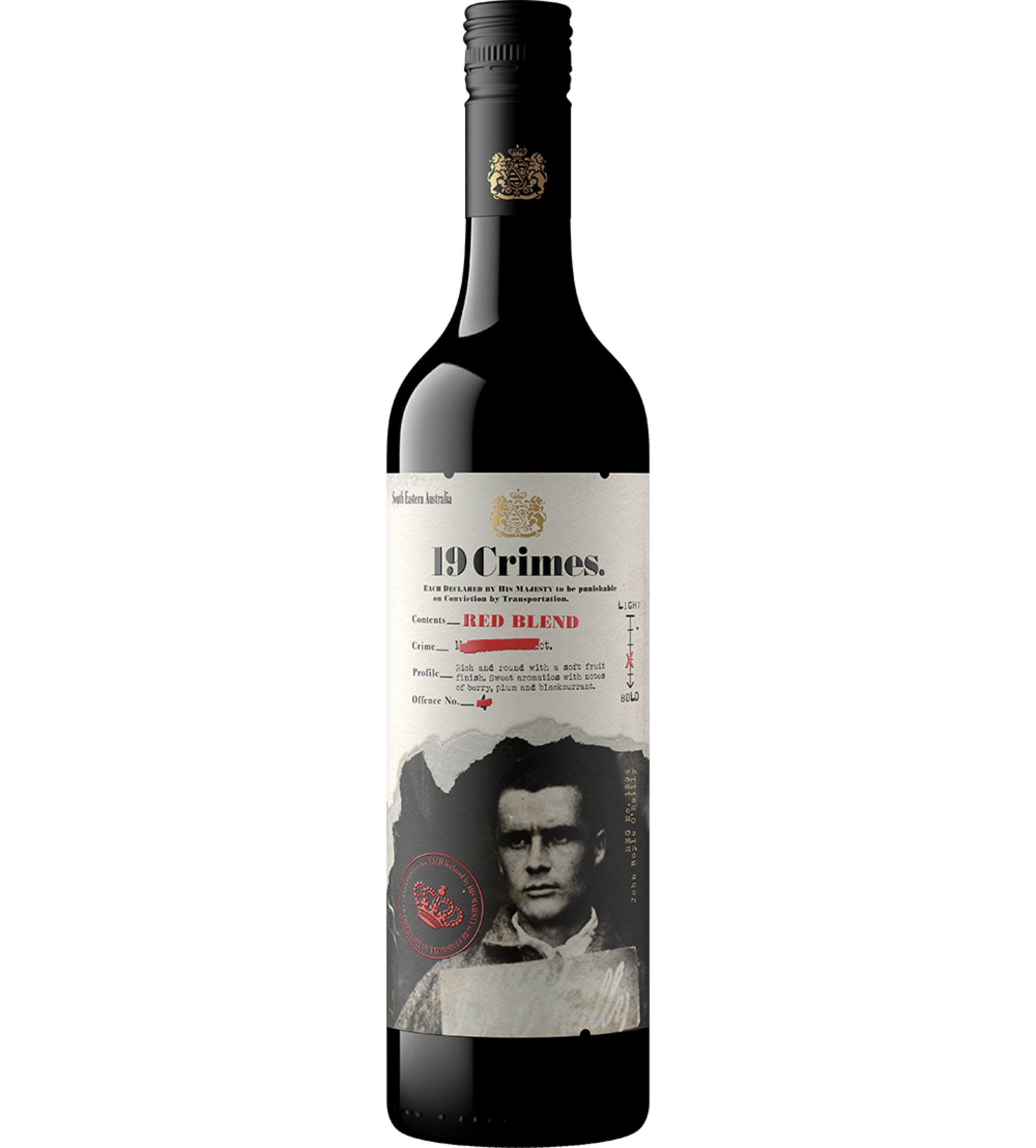 19 Crimes Red Blend 750ml｜19 Crimes 红葡萄混酿_0