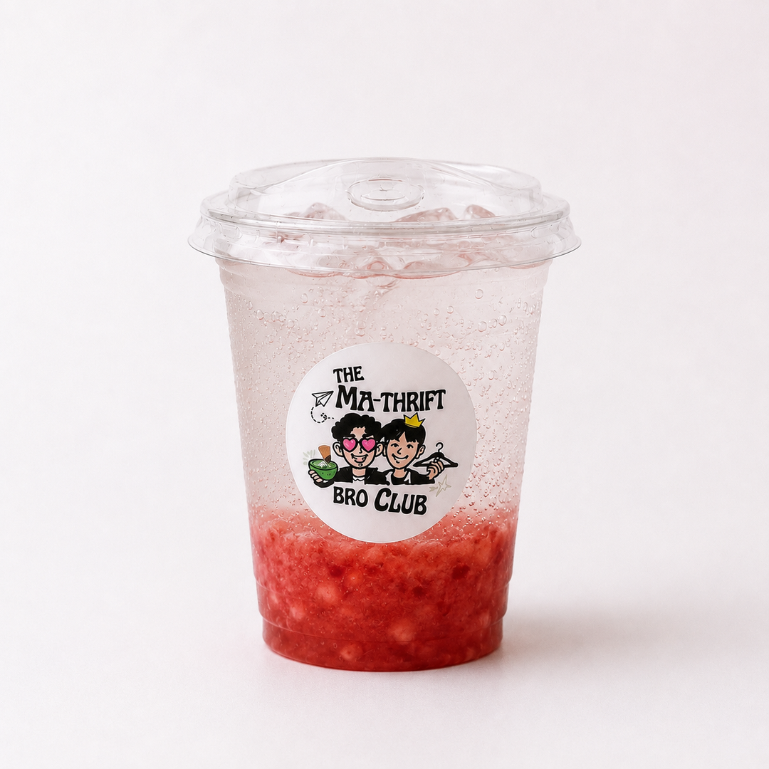 Strawberry Sparkling Soda [Iced]