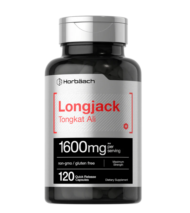 Testosterona Booster Horbäach Longjack Tongkat Ali 1600 mg (120 cápsulas)