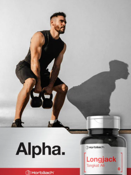Testosterona Booster Horbäach Longjack Tongkat Ali 1600 mg (120 cápsulas)_1