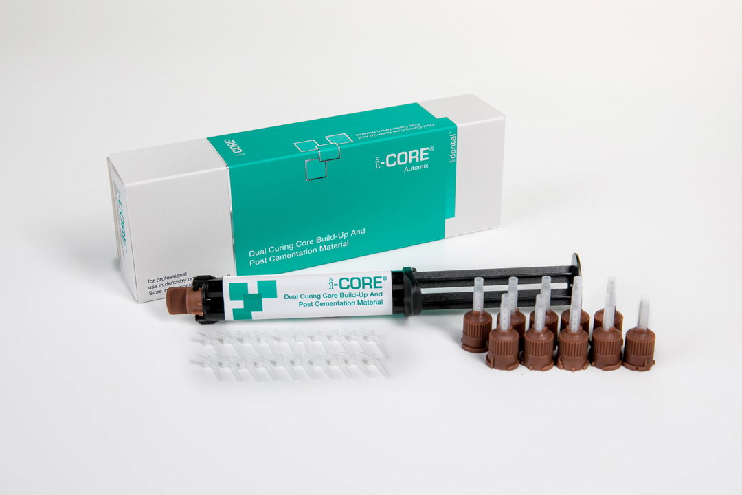 I-CORE 9g, 2x10 tips, 10tips (reconstrucción muñones y cementado de postes)