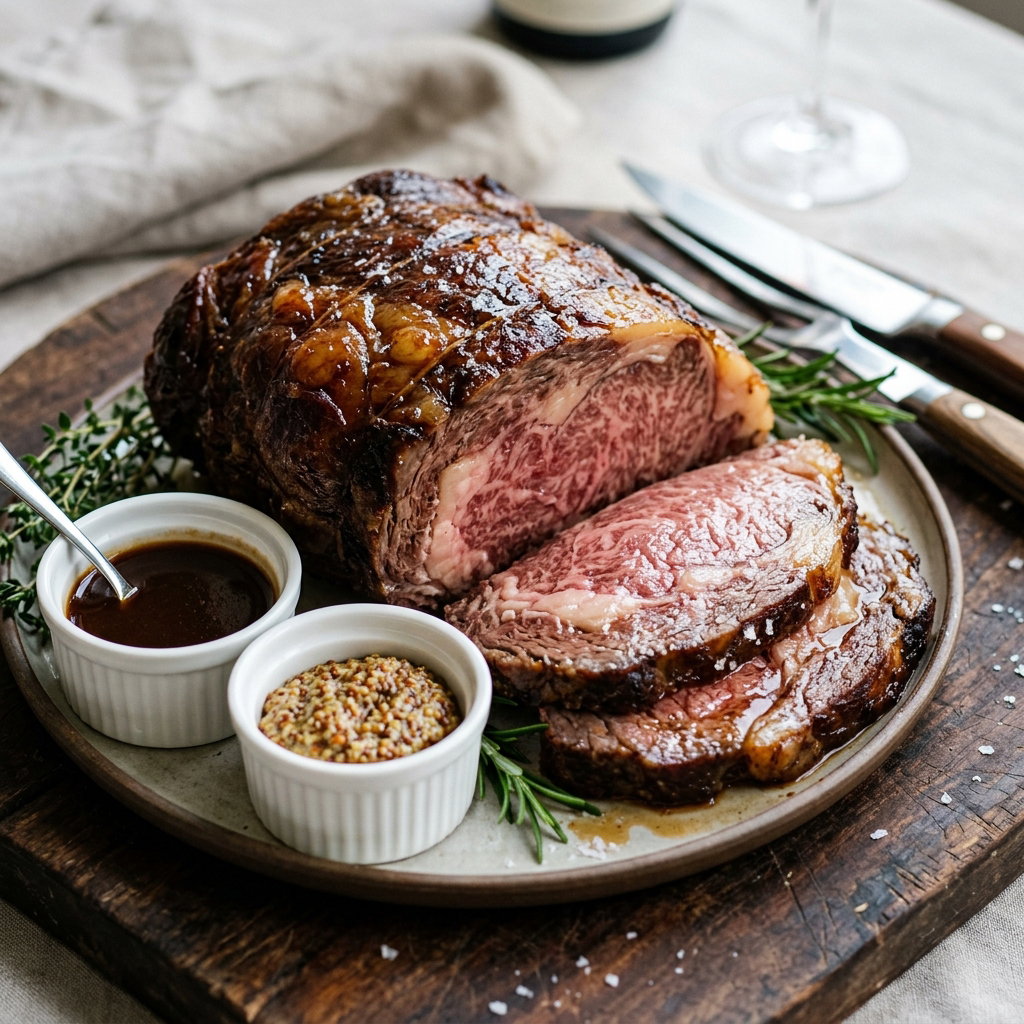 Tajima Wagyu Ribeye Roast MB 7/8 (Cooked)