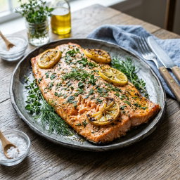 Lemon Herb Norwegian Salmon (Cooked)