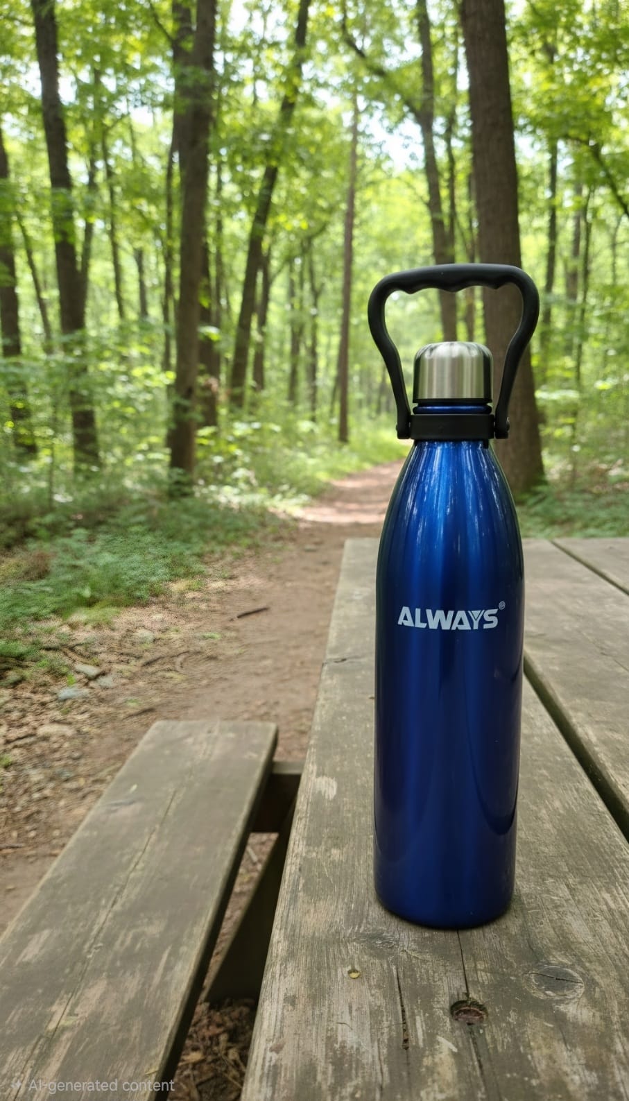 Vacuum bottle with handle