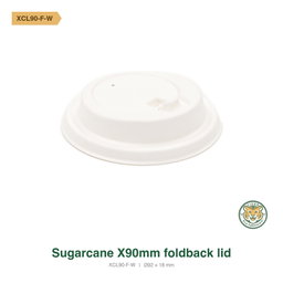 Bagasse Foldback Cup Lid 90mm / White (RM0.1990/pc)