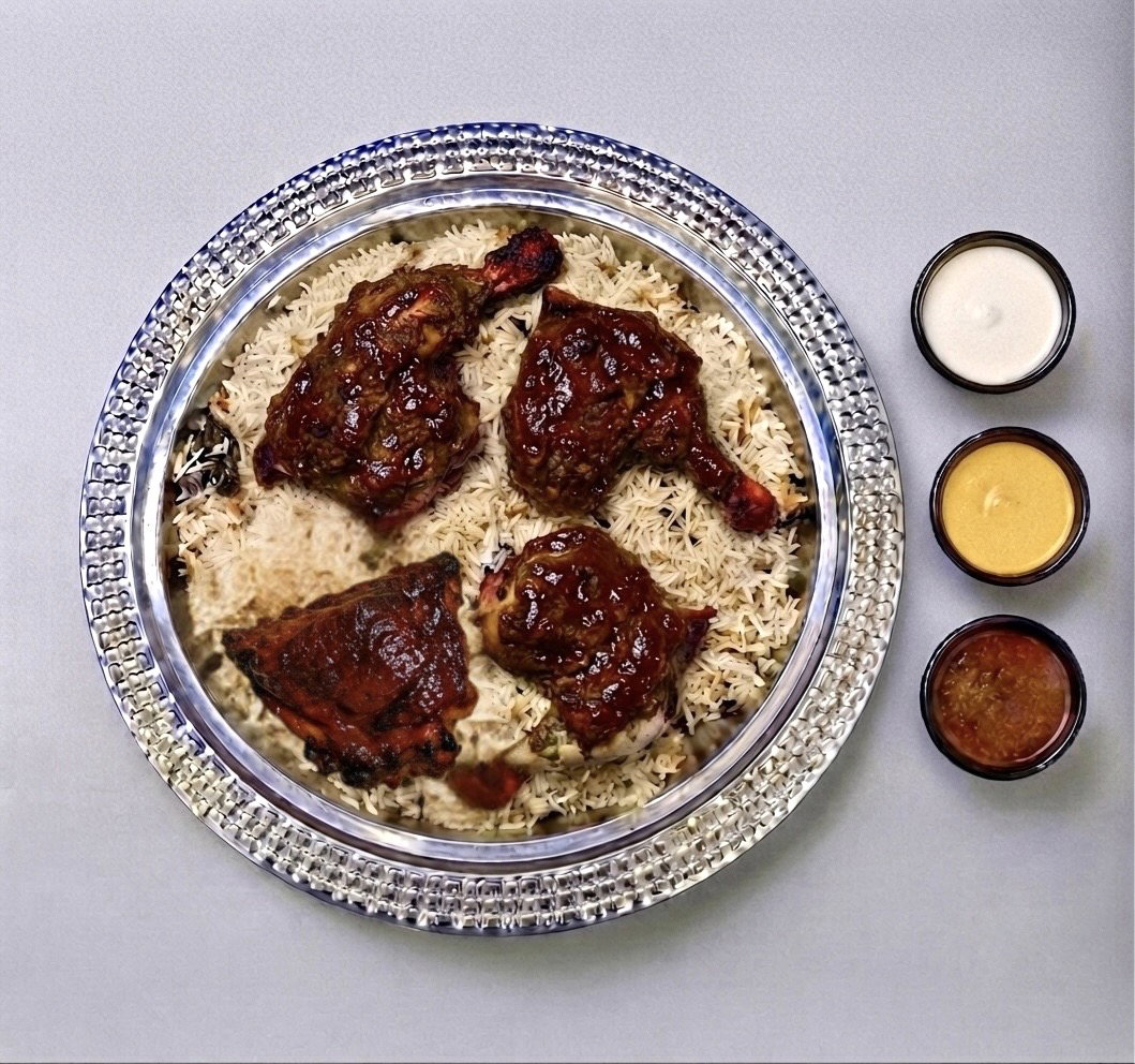 Mandi with Honey Alfaham Chicken