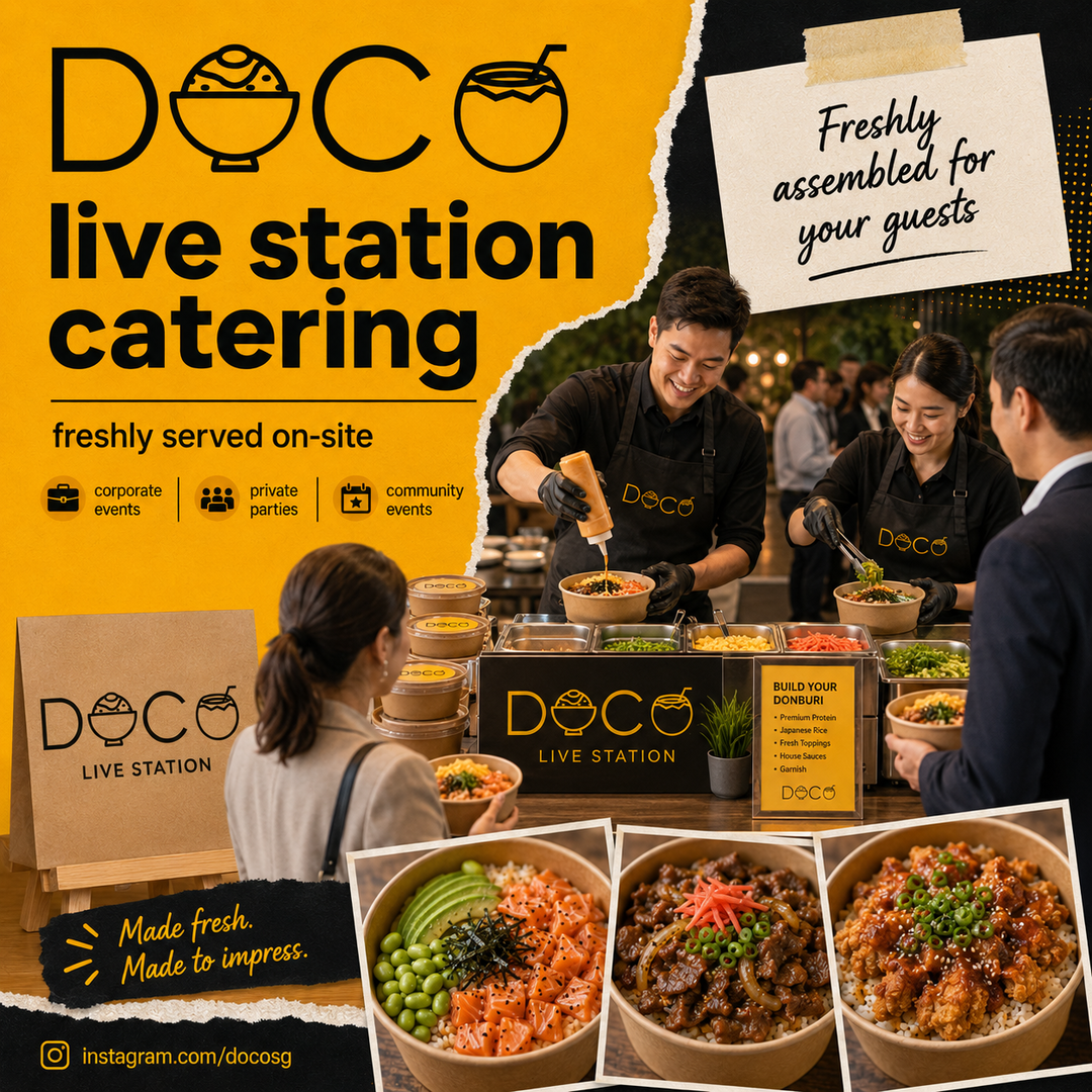 DOCO Live Station Catering | Freshly Served On-Site
