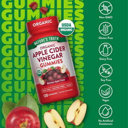 Nature's Truth - Apple Cider Vinegar Organic Gummies, 120 Gummies