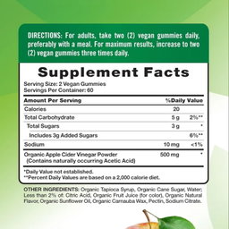 Nature's Truth - Apple Cider Vinegar Organic Gummies, 120 Gummies
