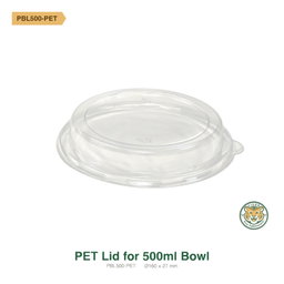 PET Lid for Bagasse Bowl 500ml (RM0.2208/pc)