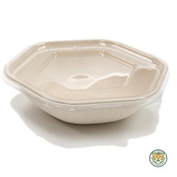 PET Lid for Bagasse Salad Bowl 1400/1700ml (RM0.6146/pc)