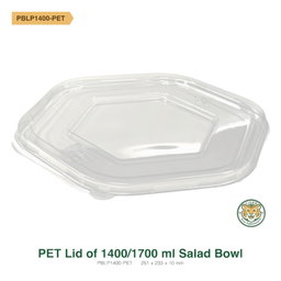PET Lid for Bagasse Salad Bowl 1400/1700ml (RM0.6146/pc)
