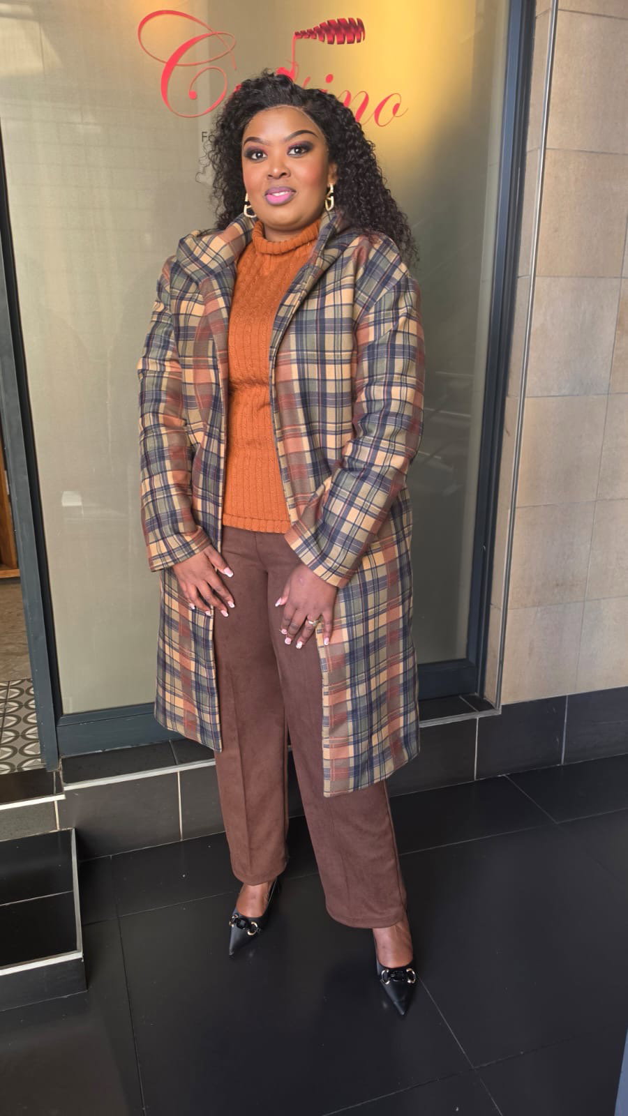 Melton Check Coat_1