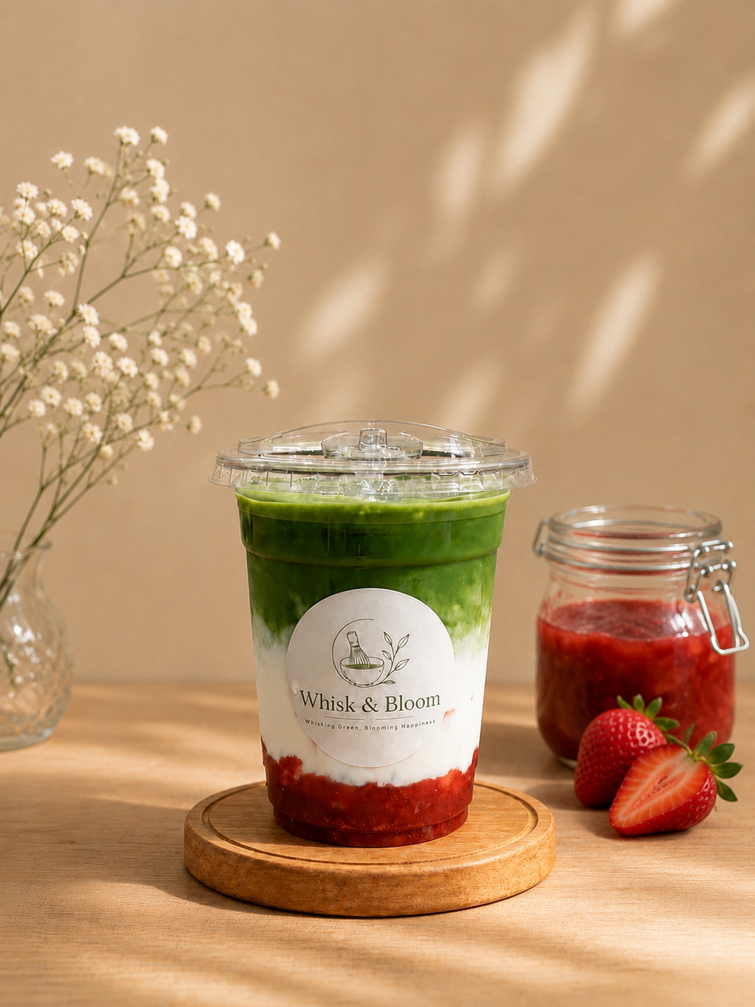Strawberry Matcha Latte 👍