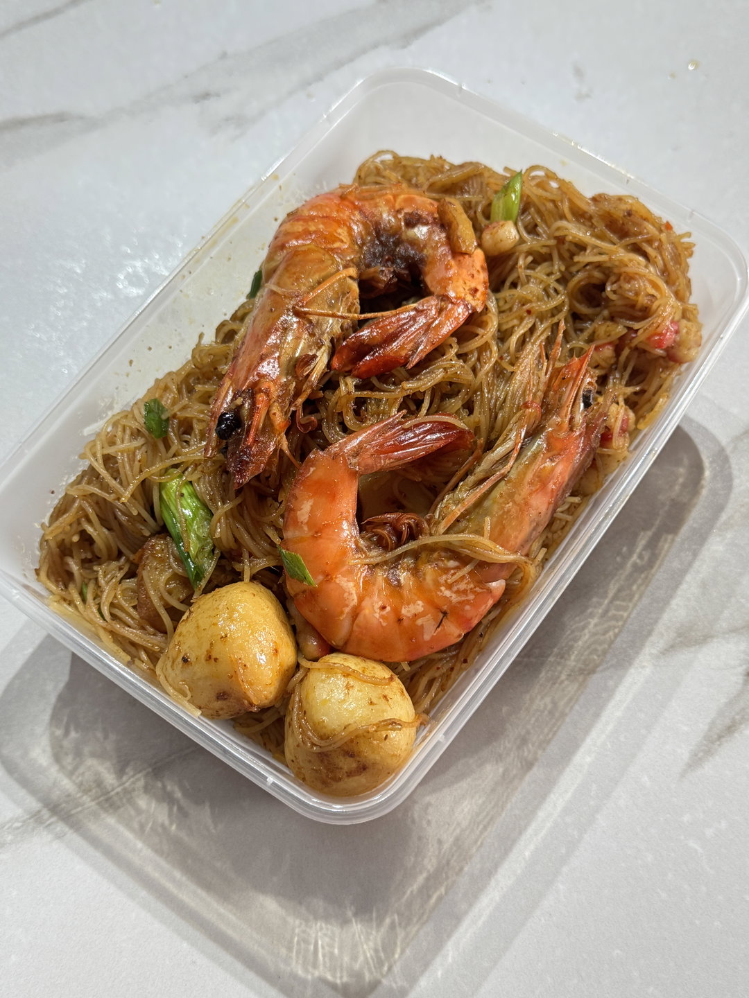 Fried Mee Hoon Tom Tum Prawn