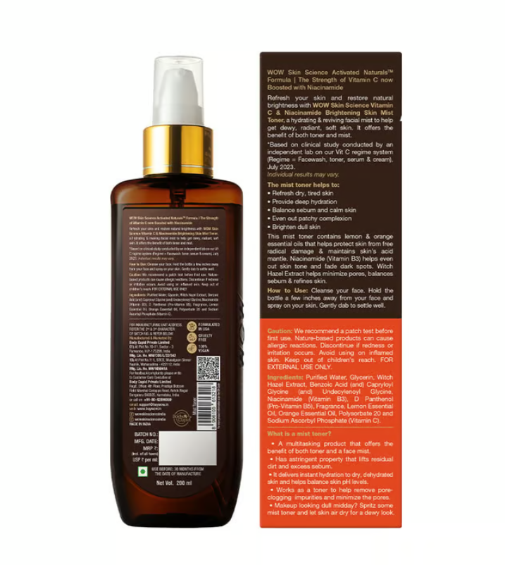 Wow - Skin Mist Toner - Vitamin C & Niacinamide Brightening_8