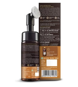 Wow - Ubtan Foaming with Built-In Face Brush for deep cleansing - No Parabens, Silicones & Color - Face Wash 150mL