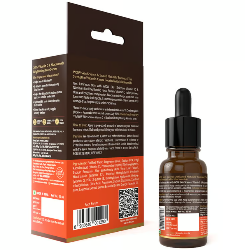 Wow - Vitamin C & Niacinamide Face Serum - 30ml_1