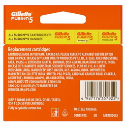 Gillette Fusion 5 - (Pack of 2) Power Shaving Razor Blades